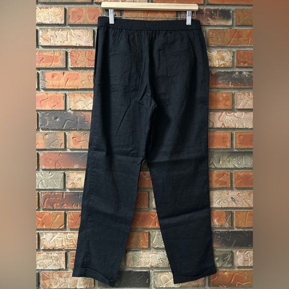 Marc Cain Loose Trousers In Linen Blend Black - Picture 4 of 8